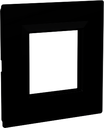 Рамка из натурального стекла, Avanti, черная, 2 модуля