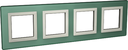 Рамка из натурального стекла, Avanti, светло-зеленая, 8 модулей