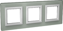 Рамка из натурального стекла, Avanti, белая, 6 модулей