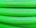 Труба гибкая двустенная дренажная д.110мм, класс SN6, перфорация 360º, цвет зеленый DKC