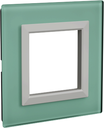 Рамка из натурального стекла, Avanti, светло-зеленая, 2 модуля