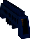Шина нулевая  в комбинированной изоляции OptiKit BB-F-N-DIN-10-8х12-синий