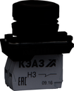Кнопка КМЕ4111м-черный-1но+1нз-цилиндр-IP40-