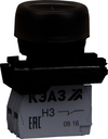 Кнопка КМЕ4211м-черный-1но+1нз-цилиндр-IP65-