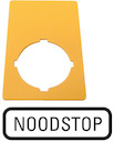 Знак аварийная остановка 50х33мм "NOODSTOP" M22-XZK-NL99 жел. EATON 216475