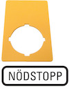 Знак аварийная остановка 50х33мм "NODSTOPP" M22-XZK-S99 жел. EATON 216476