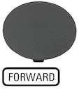Шильдик кнопочный грибовидный "FORWARD" M22-XDP-S-GB15 черн. EATON 218291