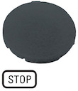 Шильдик кнопочный плоский "СТОП" M22-XD-S-GB0 черн. EATON 218195