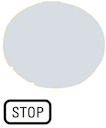Линза в кнопки M22-XDL-W-GB0 с подсветкой плоская "СТОП" бел. EATON 218327