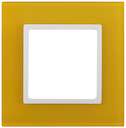 14-5101-21 Эл/ус ЭРА Рамка на 1 пост, стекло, Эра Elegance, жёлтый+бел