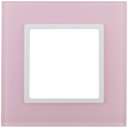 14-5101-30 Эл/ус ЭРА Рамка на 1 пост, стекло, Эра Elegance, розовый+бел