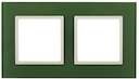 14-5102-27 Эл/ус ЭРА Рамка на 2 поста, стекло, Эра Elegance, зелёный+сл.кость