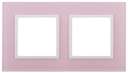 14-5102-30 Эл/ус ЭРА Рамка на 2 поста, стекло, Эра Elegance, розовый+бел