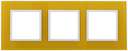 14-5103-21 Эл/ус ЭРА Рамка на 3 поста, стекло, Эра Elegance, жёлтый+бел