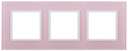 14-5103-30 Эл/ус ЭРА Рамка на 3 поста, стекло, Эра Elegance, розовый+бел