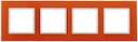 14-5104-22 Эл/ус ЭРА Рамка на 4 поста, стекло, Эра Elegance, оранжевый+бел