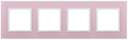 14-5104-30 Эл/ус ЭРА Рамка на 4 поста, стекло, Эра Elegance, розовый+бел