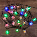 Гирлянда светодиодная универсальная с насадками (шарики снежинки елочки) 30LED мультиколор 4.4м с контроллером Neon-Night 303-064