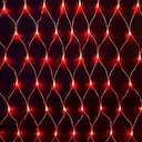 Гирлянда "Сеть" 2х1.5м свечение с динамикой 288LED красн. 230В провод прозр. Neon-Night 215-042