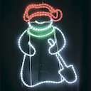Фигура светодиодная "Снеговик с лопатой" 94х63см Neon-Night 501-322