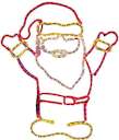 Фигура из дюралайта "Дед Мороз Привет!" 150см лампочный красн./желт./прозр.70Вт 220В IP44 жел./зел. NEON-NIGHT 501-318