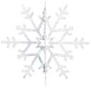 Игрушка "Снежинка резная 3D" на уличную ель 31см бел. NEON-NIGHT 502-345