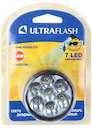 Фонарь налобный 909LED7BL (7LED 1 режим 3хR6 блистер; черн.) Ultraflash 12096