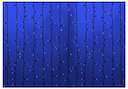 Гирлянда Дождь "ПЛЕЙ-ЛАЙТ" 2х6м 1500LED 90Вт 220В IP54 син. черный каучук провод фиксинг NEON-NIGHT 237-163