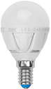Лампа светодиодная LED-G45-6Вт/NW/E14/FR/DIM PLP01WH 6Вт шар 4500К бел. E14 600лм 220-230В диммир. упак. картон Uniel UL-00000692