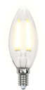 Лампа светодиодная LED 6вт 200-250В свеча матовое 500Лм Е14 3000К Uniel Sky филамент