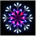 Гирлянда светодиодная "Снежинка" ULD-H4040-048/DTA MULTI IP20 SNOWFLAKE 48led 40х40см красный. синий. белый свет UNIEL UL-00001403