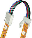 Коннектор (провод) UCX-SS4/B20-RGB WHITE 020 POLYBAG для соединения светодиодных лент 5050 RGB между собой 4 контакта IP20 бел. (уп.20шт) Uniel 06613