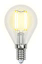 Лампа светодиодная LED-G45-5W/NW/E14/CL/DIM GLA01TR форма "шар" прозр. Air свет бел. 4000К диммир. упак. картон Uniel UL-00002870