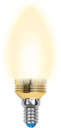 Лампа светодиодная пятилепестковая LED-C37P-5W/WW/E14/FR ALC02GD форма "свеча" мат. колба корпус алюм. свет теплый бел. цвет корпуса зол. Crystal упак. пластик Uniel 10058