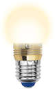 Лампа светодиодная пятилепестковая LED-G45P-5W/WW/E27/FR ALC02GD форма "шар" мат. колба корпус алюм. свет теплый бел. цвет корпуса зол. Crystal упак. пластик Uniel 10064