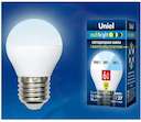 Лампа светодиодная с трехступенчатым диммером 100-50-10 LED 6вт 175-250В шар 510Лм Е27 4000К Uniel Multibrigh