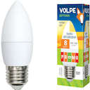 Лампа светодиодная LED-C37-8W/WW/E27/FR/O форма "свеча" мат. Optima свет теплый бел. 3000К упак. картон Volpe UL-00001770