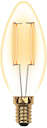 Лампа светодиодная декоративная LED 5вт 220-250В свеча 420Лм Е14 2250К золотая колба Uniel Vintage