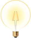 Лампа светодиодная декоративная LED 8вт 220-250В шар G125 680Лм Е27 2250К золотая колба Uniel Vintage