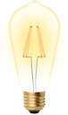 Лампа светодиодная декоративная LED 5вт 220-250В конус 450Лм Е27 2250К золотая колба Uniel Vintage
