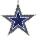 Фигура бархатная "Звезда" с постоянным свечением 61см (81 светодиод зел.+бел.+голуб. цвета) NEON-NIGHT 514-015