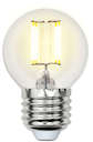 Лампа светодиодная LED 5вт 200-250В шар диммируемый 450Лм Е27 4000К Uniel Air филамент