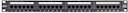 Панель коммутационная 19дюйм 1U 24 порта кат.5e класс D 100МГц RJ45/8P8C 110/KRONE T568A/B неэкран. черн. NETLAN EC-URP-24-UD2