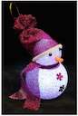 Светильник декоративный "Снеговик" 9см 1 RGB светодиод на батарейках 3ХLR44 SHLights 4690601042200
