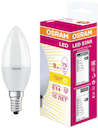 Лампа светодиодная LED STAR CLASSIC B 75 8W/830 8Вт свеча 3000К тепл. бел. E14 806лм 220-240В матов. пласт. OSRAM 4058075210684