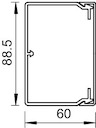 Кабель-канал 110х60 L2000 ABS-пластик WDKH-60090LGR без галоген.. свет. сер. OBO 6175469