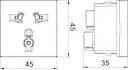 Розетка 1-м STD-MS0 RW1 0град. бел. OBO 6120738