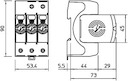 Устройства защиты от импульсных перенапряжений УЗИП для силовых сетей трехполюсный (Класс I+II) 280 В