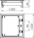 Лючок универс. 6хModul45 полиамид GES4-2U10T 9011 черн. OBO 7405146