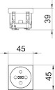 Розетка 1-м 16А 250В STD-F0K SRO1 франц. станд. с кодом 0град. красн. OBO 6120312